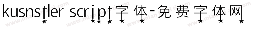 kusnstler script字体字体转换